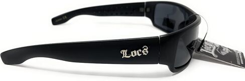Locs Mad Dog Hardcore Gangster Cholo Narrow Rectangular Sunglasses (Matte Black) in Kuwait