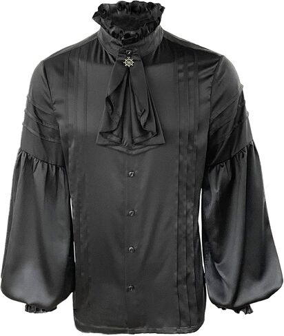 قميص القرصان الرجالي من Vnyeelfy زي مصاص الدماء العتيق من القرون الوسطى Steampunk القوطي in Kuwait