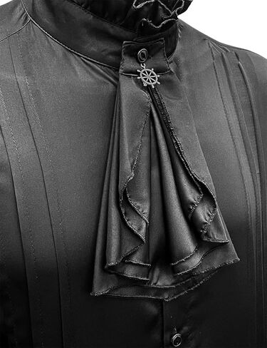 قميص القرصان الرجالي من Vnyeelfy زي مصاص الدماء العتيق من القرون الوسطى Steampunk القوطي in Kuwait