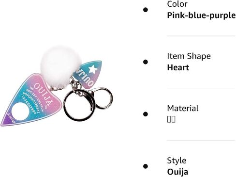 SNcek Women Ouija Board Resin Pompom Charms Car Wallet Cute Keychains in Saudi Arabia