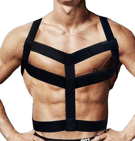 TAIKMD Man Harness Belt Strong Nylon Body Chest Elastic Shoulder Strap Club Wear Costume in Saudi Arabia