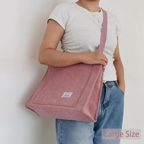 Tote Bag Women Aesthetic Corduroy Bags Cross body Bag Purse for Women Mini Travel Bags Handbags Everyday Bag Square in Kuwait