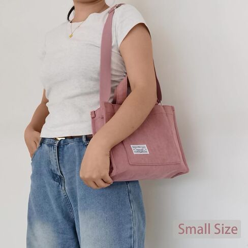 Tote Bag Women Aesthetic Corduroy Bags Cross body Bag Purse for Women Mini Travel Bags Handbags Everyday Bag Square in Kuwait