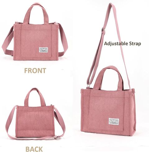 Tote Bag Women Aesthetic Corduroy Bags Cross body Bag Purse for Women Mini Travel Bags Handbags Everyday Bag Square in Kuwait