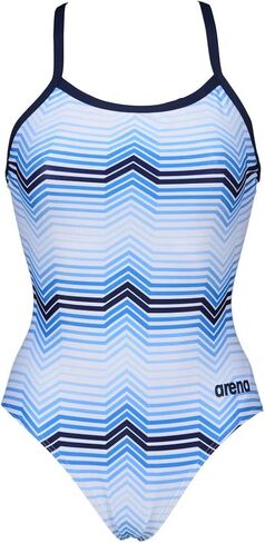 بدلة سباحة نسائية من قطعة واحدة ذات خطوط متعددة الألوان من ARENA in Kuwait