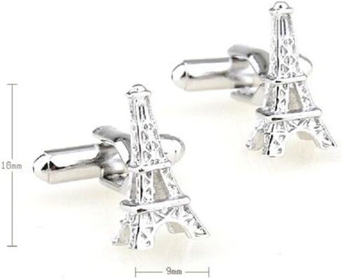 MRCUFF Eiffel Tower Pair France French Cufflinks Presentation Gift Box & Polishing Cloth in Kuwait