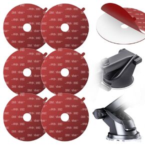 6 قطع من وسادات لاصقة مزدوجة الجوانب 3M VHB - قطر 3.15 بوصة مع فتحة مركزية لتعزيز الشفط - مثالية لتركيب هواتف السيارة، ونظام تحديد المواقع العالمي (GPS)، وكاميرات أجهزة القياس على لوحات القيادة أو الزجاج الأمامي - شديدة التحمل ومتينة in Kuwait