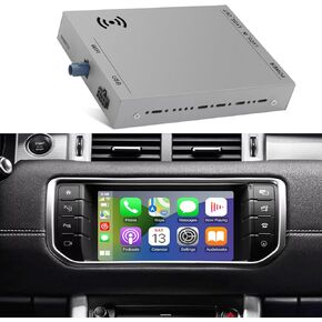 Wireless CarPlay Receiver SmartBox for Land Rover Range Rover/Evoque/Discovery 4 Jaguar XE XF Bosch Carplay Interface Retrofit kit Decoder, Support Android Auto, Mirror Link, Reverse Camera, USB Drive