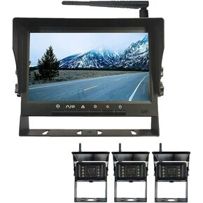 Digital Wireless Backup Camera Kit with 3 RV Cameras and Audio | 7" Monitor | 120° Wide Viewing Angle, 150' Range, Waterproof Components | Observation System for RV, 5th Wheel, & Camper in Saudi Arabia