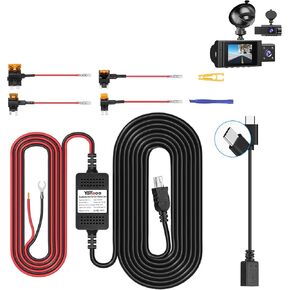 تتضمن الحزمة مجموعة أسلاك كاميرا داش USB من النوع C + كاميرا داش كام الأمامية والداخلية من Yansoo in Kuwait