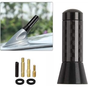 هوائي قصير من الياف الكربون مقاس 1.4 انش من بيبيكو، ديكور هوائي السيارة، هوائي سيارة قصير عالمي مع خيط من خليط معدني من الالومنيوم لمعظم السيارات in Kuwait