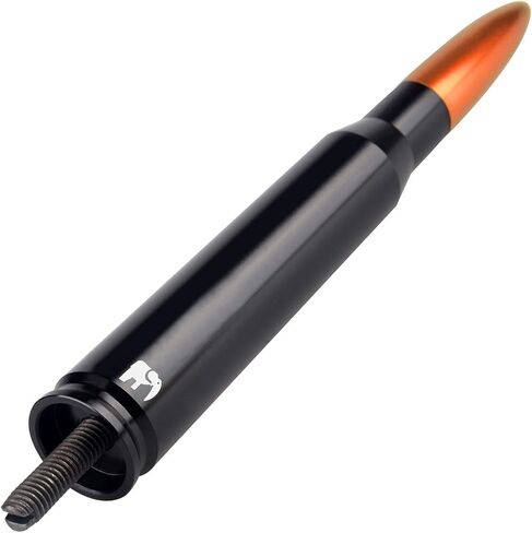 50 Cal Caliber Bullet Style Antenna, Compatible with GMC Sierra (2000-2024), GMC Canyon (2015-2024), GMC Acadia (2007-2019), GMC Terrain (2010-2017) - Designed for Optimized FM/AM Reception (Black) in Saudi Arabia
