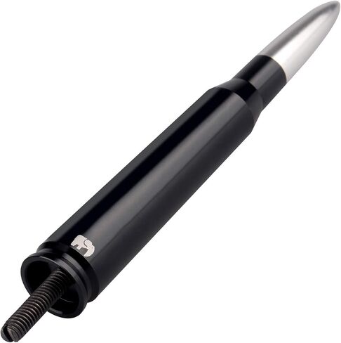 50 Cal Caliber Bullet Style Antenna, Compatible with GMC Sierra (2000-2024), GMC Canyon (2015-2024), GMC Acadia (2007-2019), GMC Terrain (2010-2017) - Designed for Optimized FM/AM Reception (Black) in Saudi Arabia
