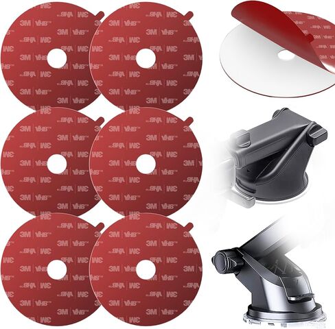 6 قطع من وسادات لاصقة مزدوجة الجوانب 3M VHB - قطر 3.15 بوصة مع فتحة مركزية لتعزيز الشفط - مثالية لتركيب هواتف السيارة، ونظام تحديد المواقع العالمي (GPS)، وكاميرات أجهزة القياس على لوحات القيادة أو الزجاج الأمامي - شديدة التحمل ومتينة in Kuwait