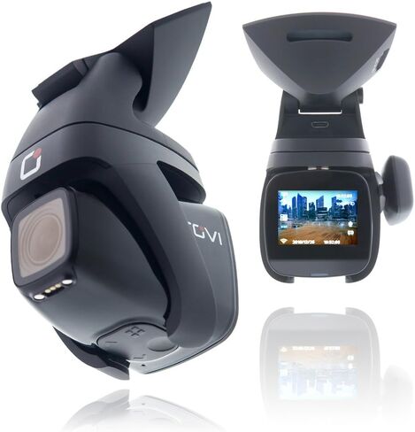 مسجل كاميرا تصوير بانورامي للسيارة Rovi CL-6001 بتركيب مغناطيسي 1080 بيكسل عالي الوضوح مع شاشة عريضة 1.5 بوصة واي فاي ونظام تحديد المواقع العالمي وتسجيل فيديو دائري واكتشاف التأثير ودوران 360 درجة in Saudi Arabia