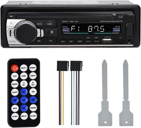 مشغل MP3 راديو السيارة PUSOKEI Single Din in Dash Car Radio MP3، مشغل MP3، CD، DVD، MP3، مستقبل راديو USB AM FM، راديو FM مزدوج مثبت على السيارة، بلوتوث بدون استخدام اليدين، مشغل موسيقى MP3 بدون فقدان in Kuwait