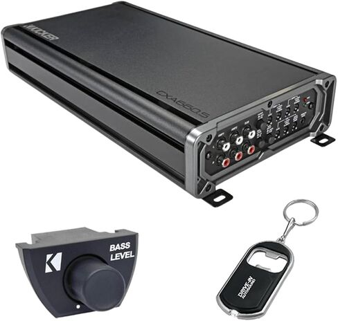 Kicker CX Series 46CXA6605T 5 Channel Car Amplifier and 46CXARCT Dash-Mount Wired Remote and DIAS Keychain in Saudi Arabia