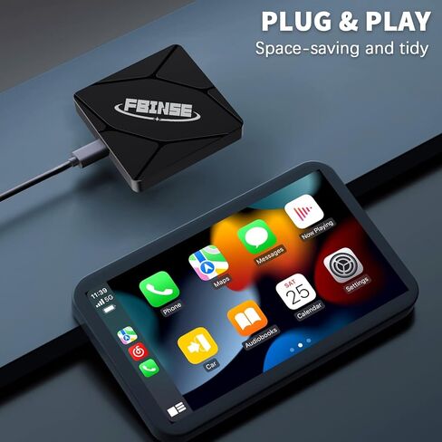 محول CarPlay اللاسلكي للسيارات مع CarPlay السلكي من المصنع، دونجل CarPlay اللاسلكي، يحول السلكي إلى CarPlay اللاسلكي، التوصيل والتشغيل، التحديث عبر الإنترنت in Kuwait