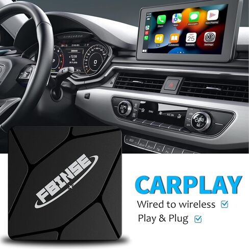 محول CarPlay اللاسلكي للسيارات مع CarPlay السلكي من المصنع، دونجل CarPlay اللاسلكي، يحول السلكي إلى CarPlay اللاسلكي، التوصيل والتشغيل، التحديث عبر الإنترنت in Kuwait