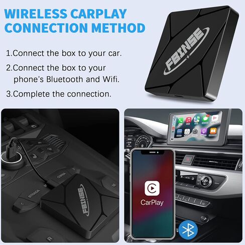 محول CarPlay اللاسلكي للسيارات مع CarPlay السلكي من المصنع، دونجل CarPlay اللاسلكي، يحول السلكي إلى CarPlay اللاسلكي، التوصيل والتشغيل، التحديث عبر الإنترنت in Kuwait