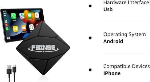 محول CarPlay اللاسلكي للسيارات مع CarPlay السلكي من المصنع، دونجل CarPlay اللاسلكي، يحول السلكي إلى CarPlay اللاسلكي، التوصيل والتشغيل، التحديث عبر الإنترنت in Kuwait