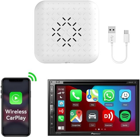 محول CarlinKit 3.0 صغير لجهاز iPhone iOS 10+ وللسيارات المزودة بسلك Carplay من المصنع، محول CarPlay المحسن لعام 2023 يحول CarPlay السلكي إلى لاسلكي، بدون تأخير، سهل الاستخدام، دونجل صغير أنيق وخفيف الوزن in Saudi Arabia
