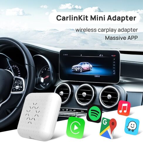 محول CarlinKit 3.0 صغير لجهاز iPhone iOS 10+ وللسيارات المزودة بسلك Carplay من المصنع، محول CarPlay المحسن لعام 2023 يحول CarPlay السلكي إلى لاسلكي، بدون تأخير، سهل الاستخدام، دونجل صغير أنيق وخفيف الوزن in Saudi Arabia