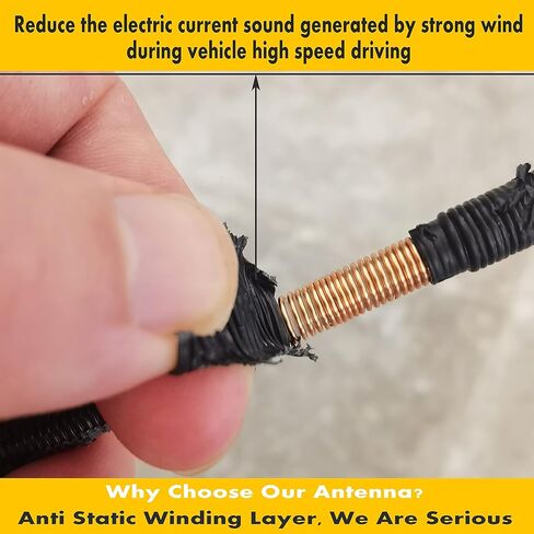 6 3/4 Inch Rubber Antenna for Ford Transit Connect (2010-2019) Radio Premium Reception - Car Wash Proof, Internal Copper Coil Antenna Mast Replacement in Saudi Arabia
