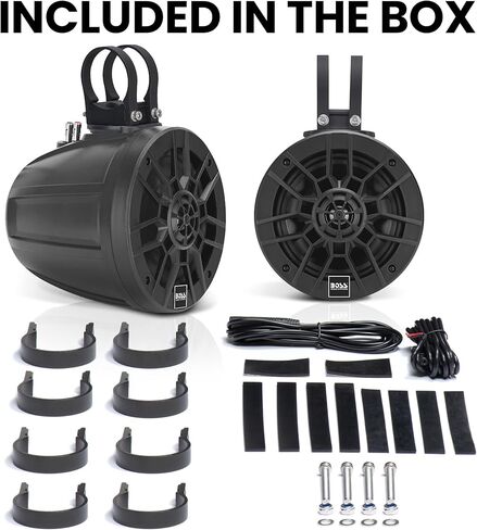 BOSS Audio Systems MPWT60 Marine ATV UTV Roll Cage Waketower Speaker Pods - 600 Watts of Power Per Pair, 6.5 Inch, Full Range, 2 Way, IPX6 Weatherproof, Sold in Pairs in Saudi Arabia