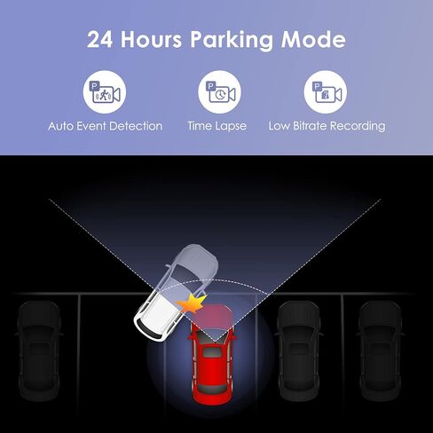 فايوفو كاميرا تابلوه مزدوجة 2K، كاميرا امامية 1440P و1080P داخل المقصورة للسيارة مع واي فاي ونظام تحديد المواقع ورؤية ليلية بالاشعة تحت الحمراء، وضع وقوف السيارات، مكثف فائق، تدعم 256GB كحد اقصى (A129 in Kuwait