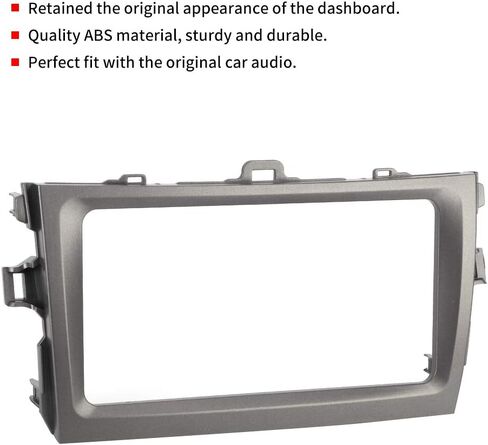 مجموعة Dubil Din Tich Skren لمجموعة تثبيت ستيريو السيارة كورولا مزدوجة DIN | إطار ملاحة 2Din 7in إطار لوحة راديو DVD للسيارة مناسب لـ 08؟13 in Kuwait
