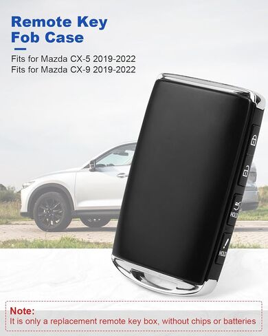 غطاء حماية بديل لمفتاح التحكم عن بعد للسيارة بدون مفتاح من انودزو لسيارة مازدا CX-5 CX-9 2019 2020 2021 2022، رقم القطعة الاصلية WAZSKE13D03 in Kuwait