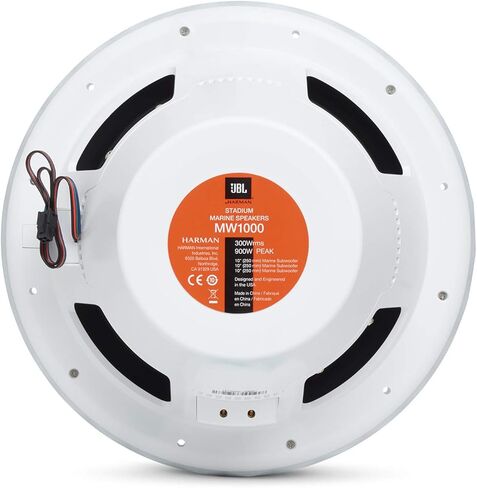 JBL - Mobile Stadium Marine Series 10" Premium Free Air Subwoofer w/SSI RGB Lighting White (STADIUMMW1000AM) in Saudi Arabia