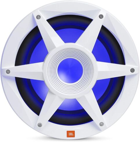 JBL - Mobile Stadium Marine Series 10" Premium Free Air Subwoofer w/SSI RGB Lighting White (STADIUMMW1000AM) in Saudi Arabia