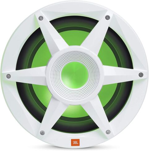 JBL - Mobile Stadium Marine Series 10" Premium Free Air Subwoofer w/SSI RGB Lighting White (STADIUMMW1000AM) in Saudi Arabia