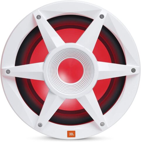 JBL - Mobile Stadium Marine Series 10" Premium Free Air Subwoofer w/SSI RGB Lighting White (STADIUMMW1000AM) in Saudi Arabia
