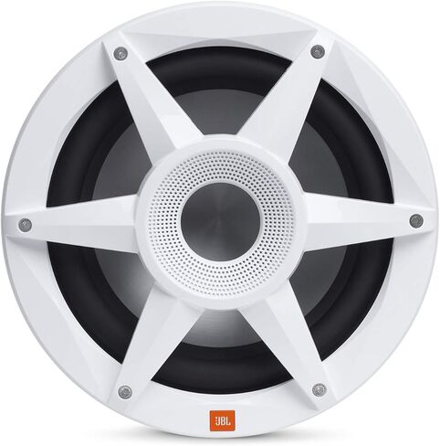 JBL - Mobile Stadium Marine Series 10" Premium Free Air Subwoofer w/SSI RGB Lighting White (STADIUMMW1000AM) in Saudi Arabia