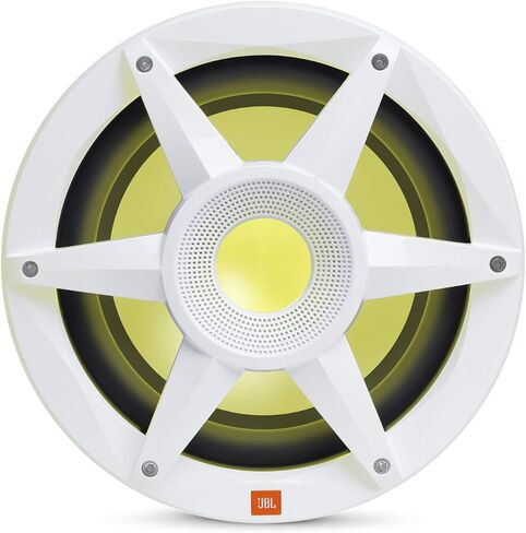 JBL - Mobile Stadium Marine Series 10" Premium Free Air Subwoofer w/SSI RGB Lighting White (STADIUMMW1000AM) in Saudi Arabia