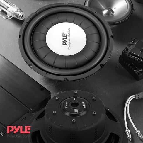 Pyle Car Vehicle Subwoofer Audio Speaker - 10 Inch 1000 Watt Power Ultra Slim DVC Subwoofer w/ Dual 2" Kapton Voice Coil, 4 Ohm Impedance, 60 Oz Magnet - for Vehicle Stereo Sound System PLWCH10D in Saudi Arabia