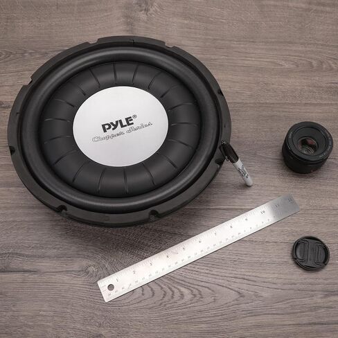 Pyle Car Vehicle Subwoofer Audio Speaker - 10 Inch 1000 Watt Power Ultra Slim DVC Subwoofer w/ Dual 2" Kapton Voice Coil, 4 Ohm Impedance, 60 Oz Magnet - for Vehicle Stereo Sound System PLWCH10D in Saudi Arabia
