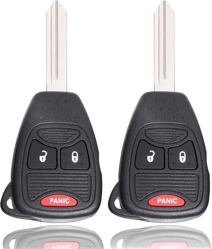 Car Key Fob Keyless Entry Remote Compatible with Chrysler 200/300/ Aspen/Dodge Charger/Ram/Durango/Wrangler/Commander etc. 3 Buttons OHT692427AA Key Remote Clicker- Pack of 2 in Kuwait