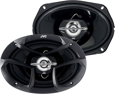 JVC Single DIN AM/FM Radio USB AUX Bluetooth CD Multimedia Receiver Bundle with JVC 6.5" 300 Watt Max Power 2-Way Car Speakers (Pair), (Qty 2) JVC 6x9 400W Max 3-Way Speakers + 50 Ft Speaker Wire in Saudi Arabia