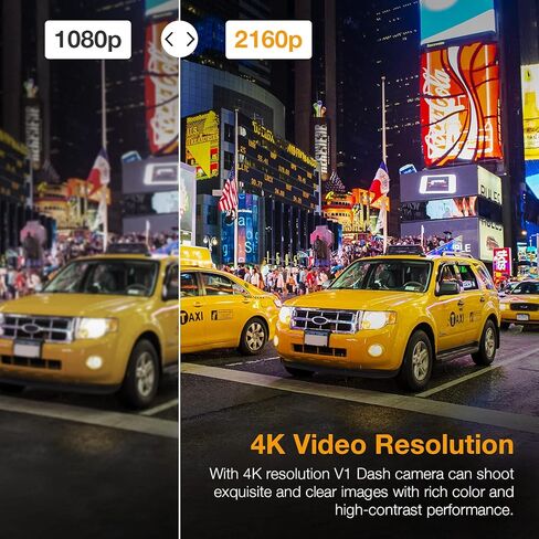 كاميرا قياس RexingUSA V1GW-4K UltraHD: مسجل GPS، واي فاي، عدسة عريضة 170 درجة، شاشة LCD 2.4 بوصة، WDR، تسجيل حلقي، دعم 256 جيجابايت، تمكين التطبيق، تقنية Supercapacitor in Kuwait