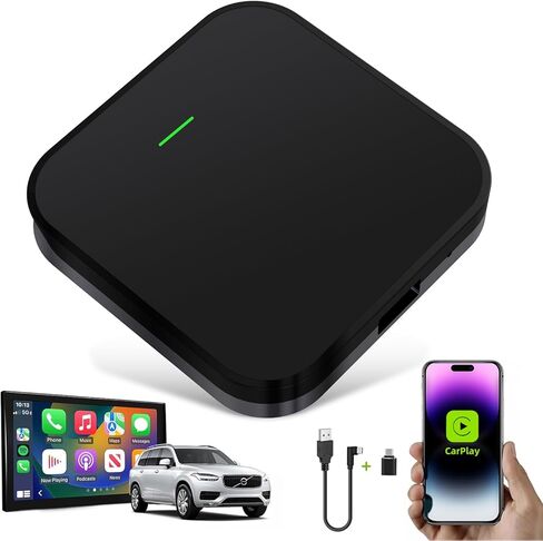 Voraiya Wireless CarPlay Adapter for iPhone, Newest Apple Carplay Wireless Adapter Convert Wired to Wireless CarPlay Dongle, Plug & Play, Fast Easy Use, 5Ghz WiFi Auto Connect for Cars from 2015+ in Kuwait