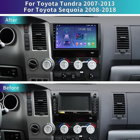 5GWiFi ترقية 4GB+32GB Android 13 راديو السيارة ستيريو لتويوتا تندرا 2007-2013 تويوتا سيكويا 2008-2018 مع Carplay اللاسلكي وAndroid Auto 10.1 بوصة تعمل باللمس واي فاي GPS بلوتوث كاميرا احتياطية in Kuwait