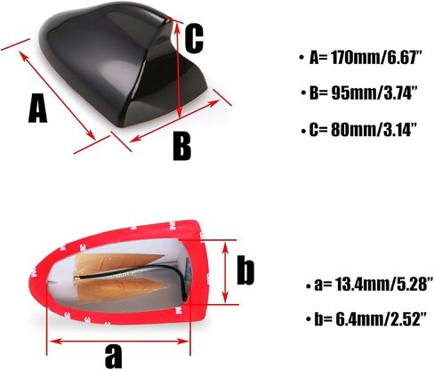 Ramble- Super Shark Fin Antenna, Car Radio Aerials, Functional Antennas, for Ford Fusion (Advanced Style, Black) in Kuwait