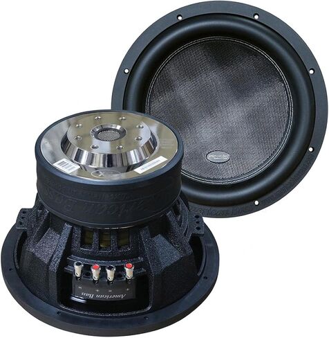 اميريكان باس مضخم صوت XR-12D4 مقاس 12 انش، 1200 واط ار ام اس/2400 واط كحد اقصى، فتحات تهوية لتبريد الملف الصوتي، ملفات صوت مزدوجة 4 اوم مع 200 اونصة، اجمالي - مغناطيس عالي التكديس مزدوج in Kuwait