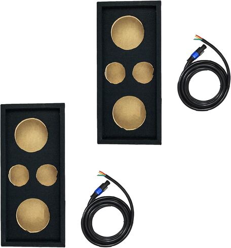 صندوق مضخم صوت السيارة QPower Chuchero لمكبرات الصوت المتوسطة مقاس 10 بوصات و3 بوصات (عبوتان) in Kuwait