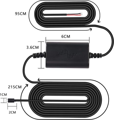 XMSJSIY Dash Cam Fuse Tap Kit USB-C Type-C Dashcam Hardwire Wire Converts 12V-36V to 5V/2.5A Car DVR Charger Power Cord with Low Voltage Protection-10Feet/3M (USB-C) in Saudi Arabia