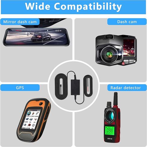 XMSJSIY Dash Cam Fuse Tap Kit USB-C Type-C Dashcam Hardwire Wire Converts 12V-36V to 5V/2.5A Car DVR Charger Power Cord with Low Voltage Protection-10Feet/3M (USB-C) in Saudi Arabia